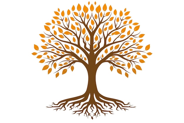Kunstzinnige illustratie van de boom van het leven symbool van groei en verbinding