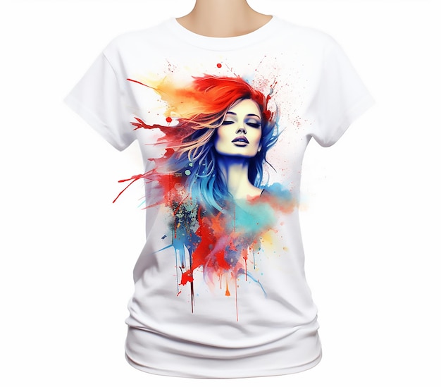 Kunstzinnige kleding Aquarel Vectorbeeld T-shirtontwerp