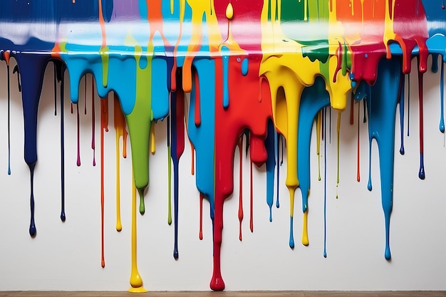 Kunstzinnige Paint Drip Wall Creatieve Splash of Color