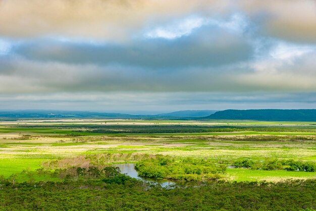 Photo kushiro shitsugen national park in hokkaido in summer day