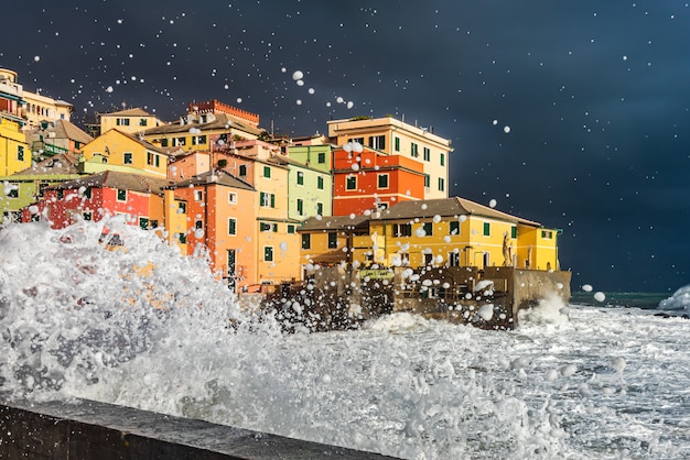 Kuststorm in Boccadasse