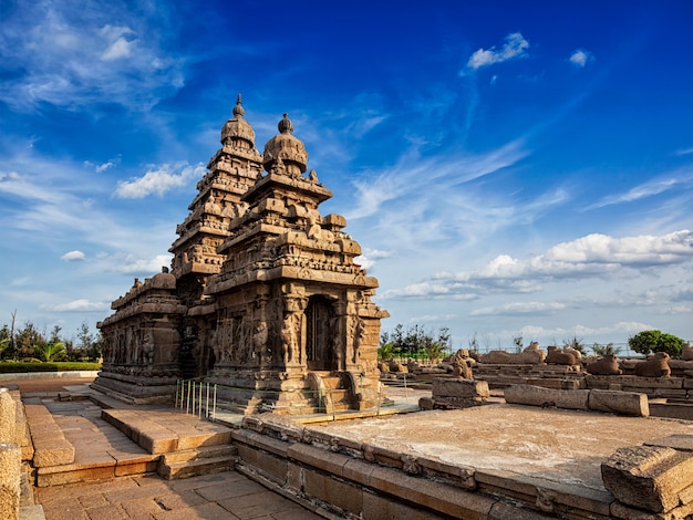 Kusttempel in Mahabalipuram, Tamil Nad