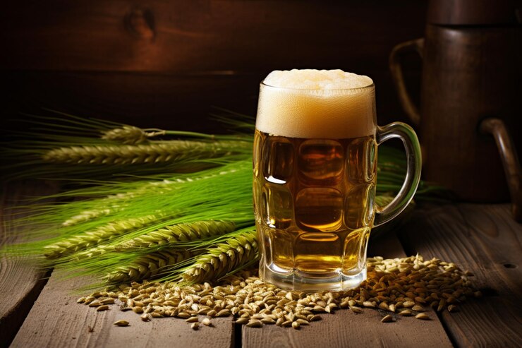 Foto kvass met gerst en hop