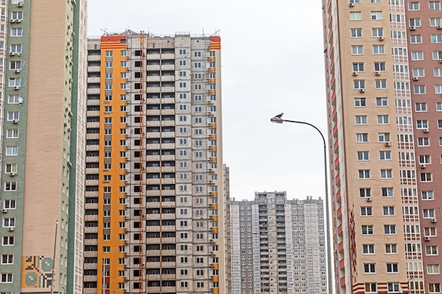 Kyiv, Ukraine - Mar. 24, 2020: New buildings on Poznyaki residential area in Darnitskiy district of Kyiv, Ukraine