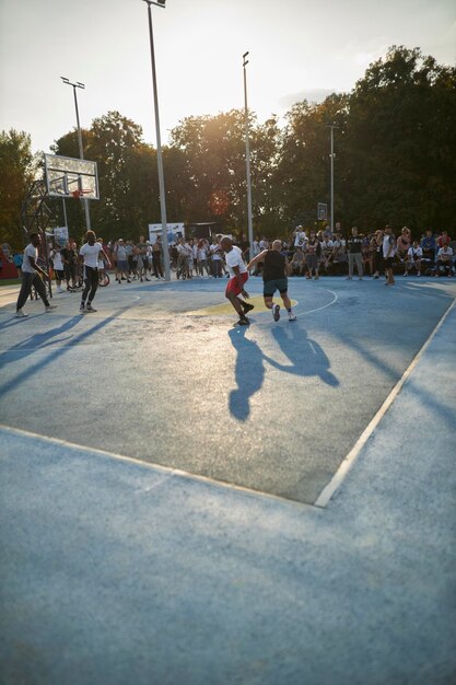 Kyiv Ukraine September 15 2021 Basketball on the street