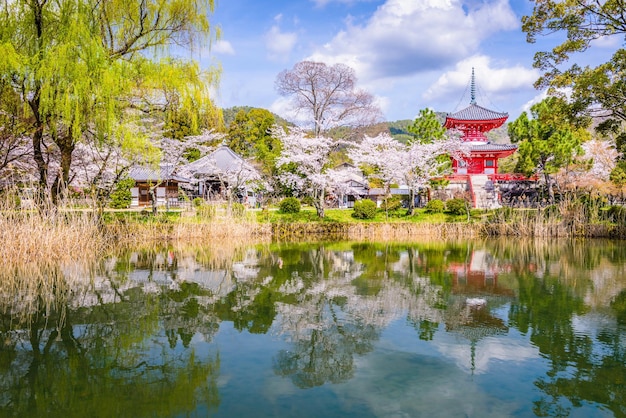 Kyoto-tempel in Japan in het voorjaar