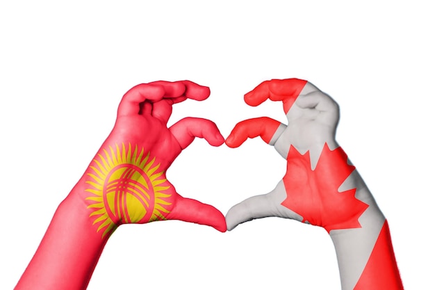 Фото Кыргызстан канада сердце жест рукой делает сердце