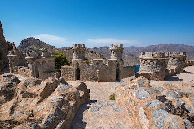 La azohia ha abbandonato la fortificazione militare a cartagine, murcia, spagna.