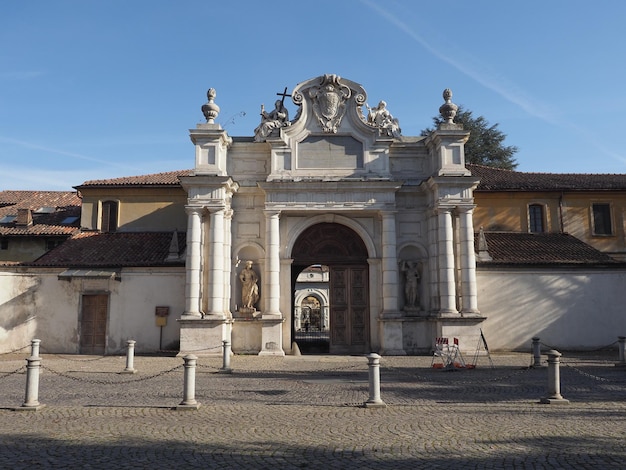 La Certosa former monastery and insane asylum entrance portal in