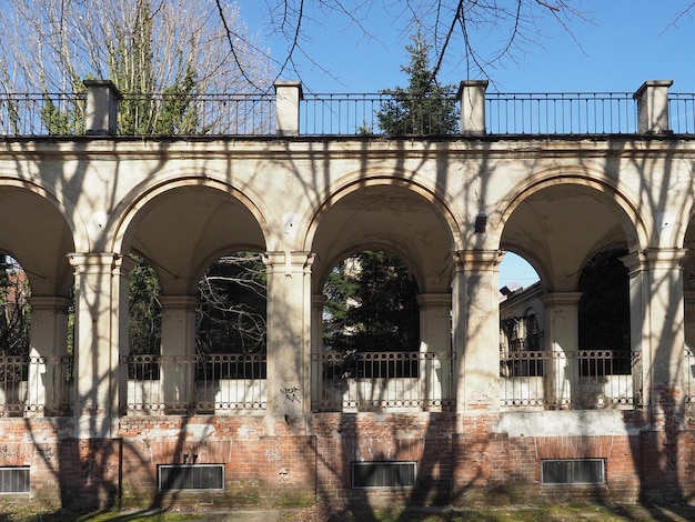 La Certosa former monastery and insane asylum entrance portal in