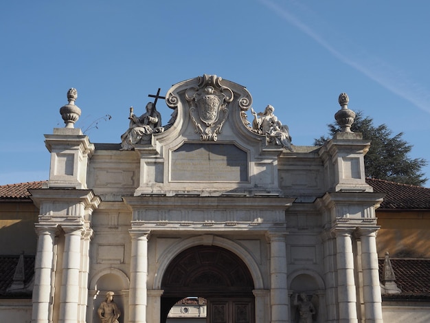 La Certosa former monastery and insane asylum entrance portal in