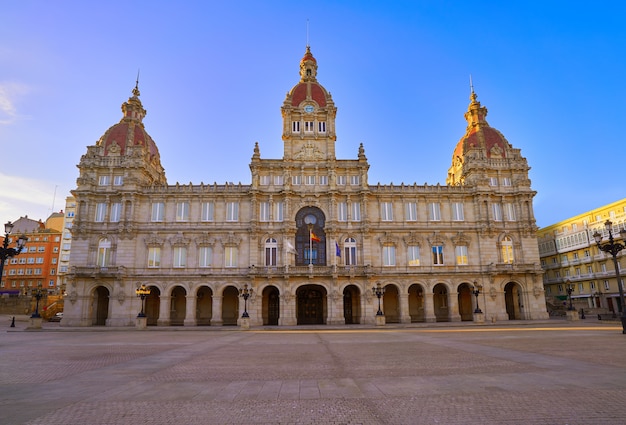 La Coruna Town hall in Maria Pita Square Galicia