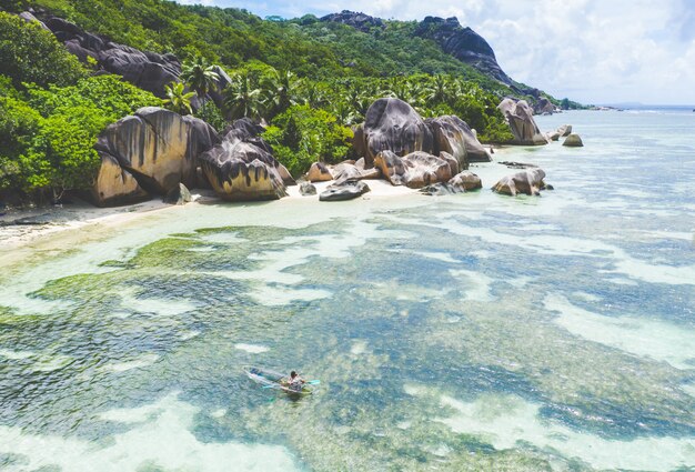 La digue, seychelles beach