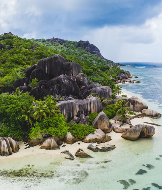 La Digue, strand van de Seychellen