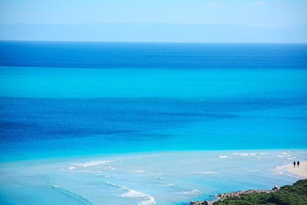 La Pelosa strand zeegezicht Italië