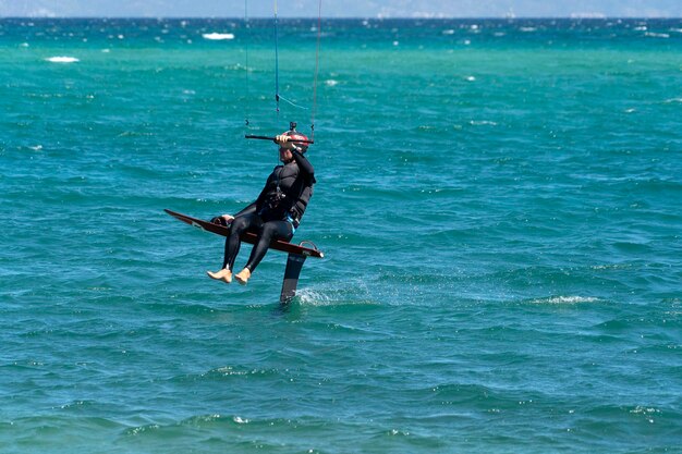 La ventana, mexico - february 16 2020 - la ventana in english the window beach is a super fun for american kite surfers