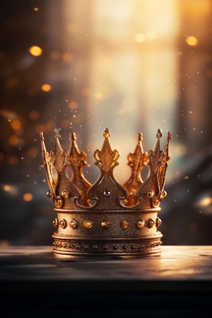Laag sleutel beeld van prachtige koningin kroon vintage gefilterde fantasy middeleeuwse periode