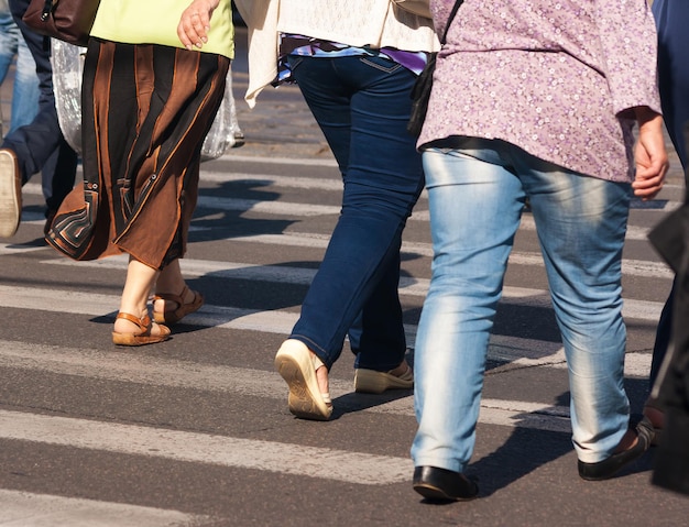 Laagste groep mensen die op de weg lopen