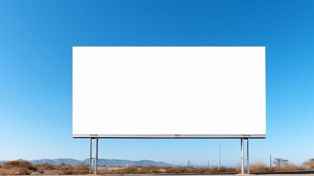 Laat je fantasie de vrije loop Billboard-mockup omlijst door een schitterende blauwe lucht