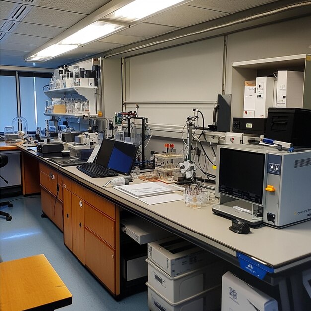 lab setup for testing materials under various conditions