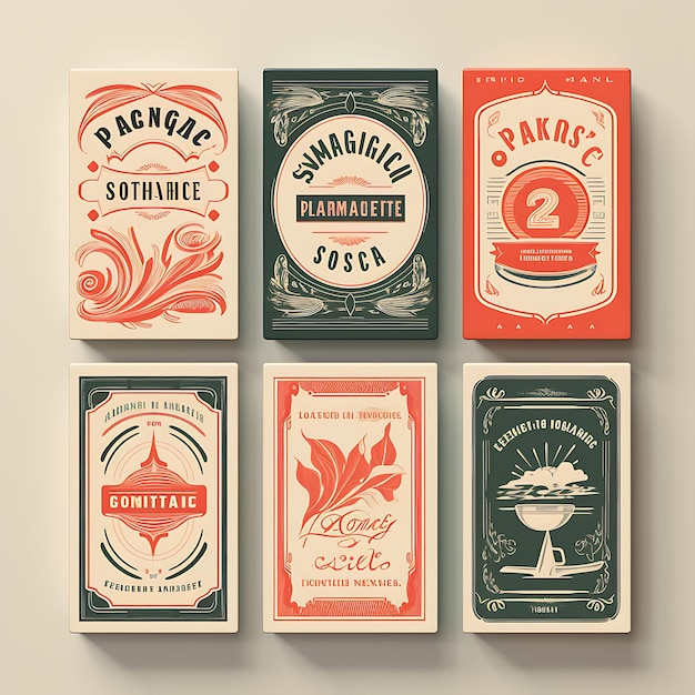 Photo label collection vintage branding and aesthetics with a creative exploring the allure vector graphic