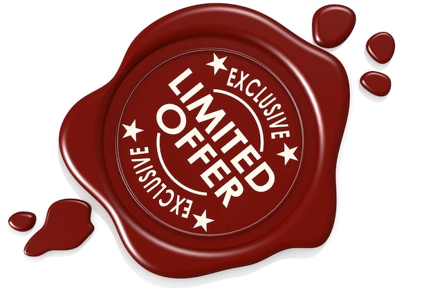 Photo label seal of limited offer