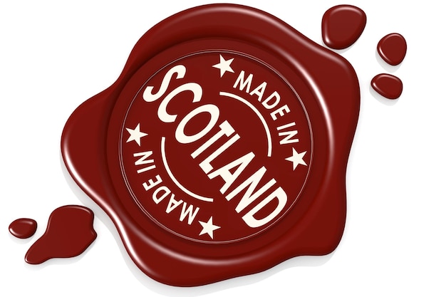 Label seal of made in Scotland