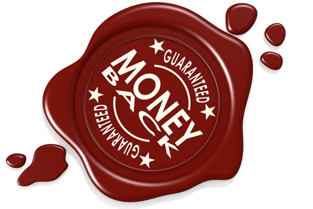 Photo label seal of money back