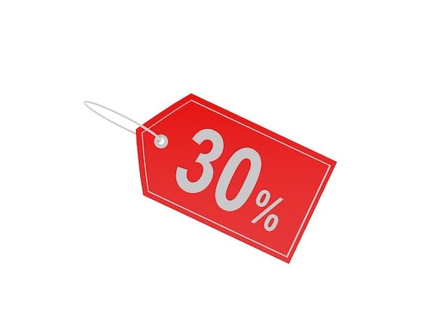 Label with discount 30 percent sign