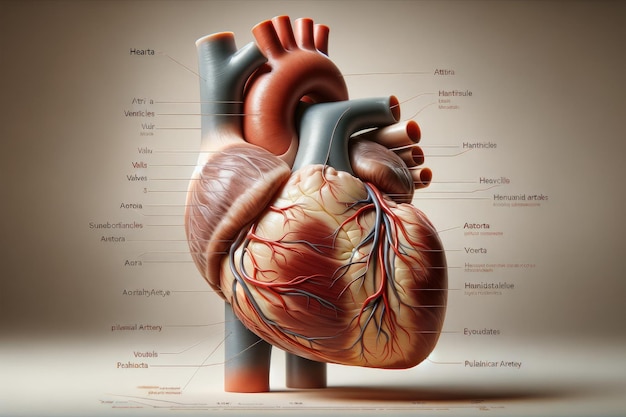 Labeled Human Heart Anatomy