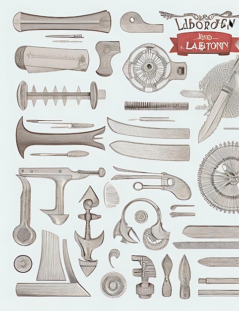 Labor day background with instrument