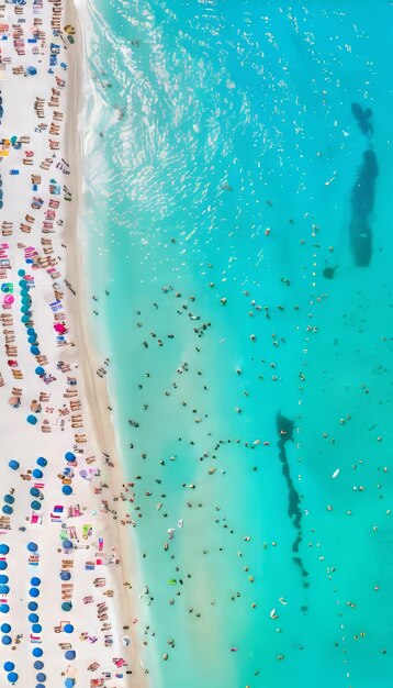 Foto celebrazione della festa del lavoro fotografia della spiaggia che simboleggia la fine della stagione estiva