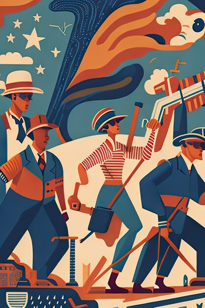 Labor day Celebration Illustration art