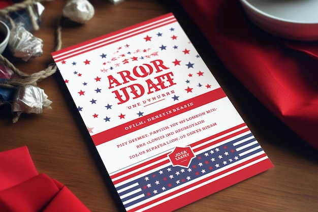 Labor Day Invitation Mockup