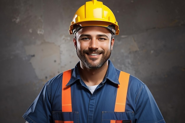 labor day man worker builder safety helmet safety uniform