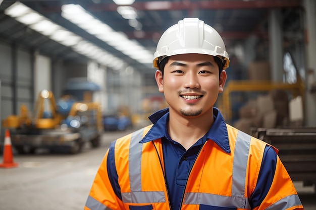 labor day man worker builder safety helmet safety uniform