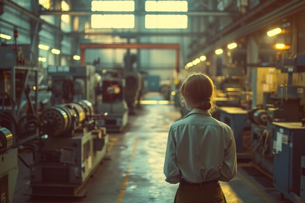 Foto fotografia retro del giorno del lavoro in bianco e nero di una donna operaia negli stati uniti del proletariato dell'unione sovietica