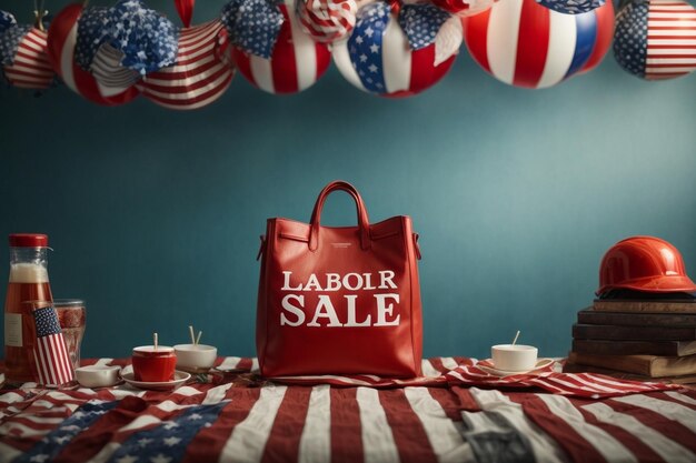 Photo labor day sale background ar c