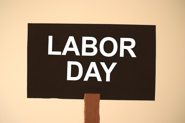 labor day text words typography written on paper business terms concept