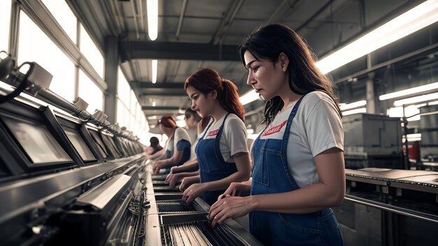 Labor Day Workers Female Packing Line