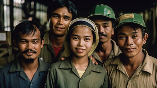 Labor workers union close up scene