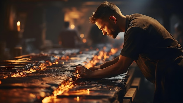 Labor Working at the Manufacturing Plant