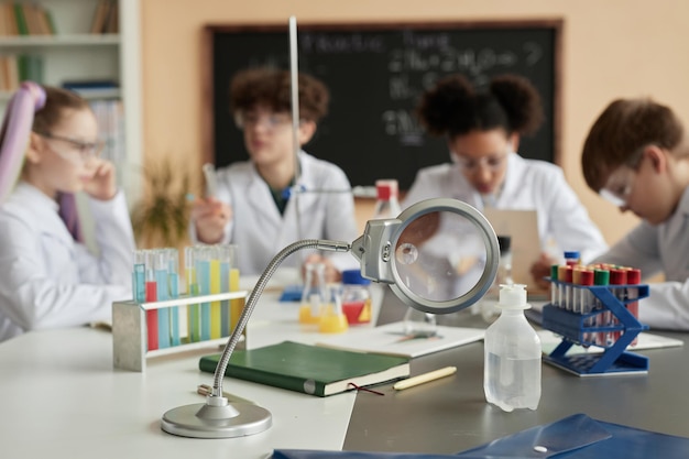 Laboratory equipment in science class