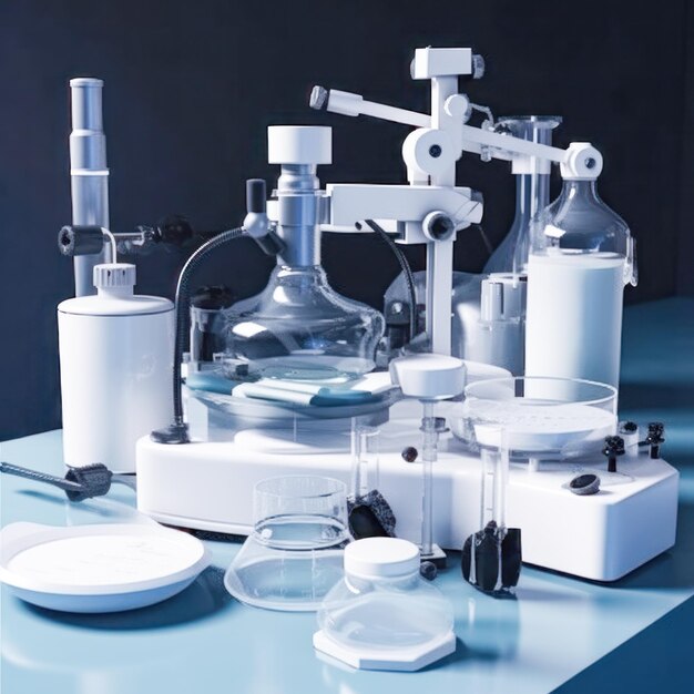 Laboratory equipment test tubes and various medical devices