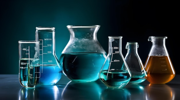 laboratory research scientific glassware for chemical