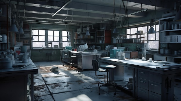 Laboratory A room or building equipped for scientist AI generated