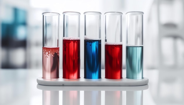 Laboratory test tubes liquid