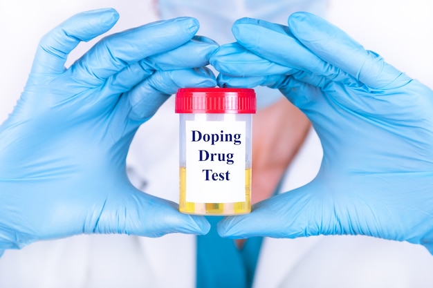 Laboratory urine sample for drugs or psychoactive substance test