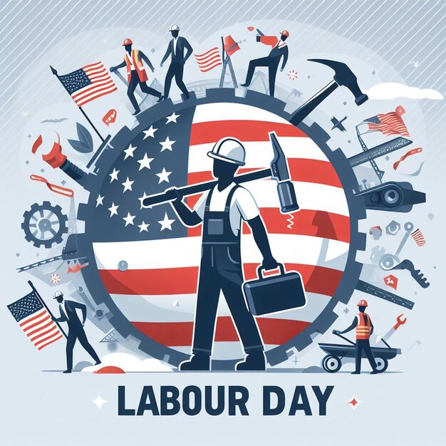 Photo labour day poster flyer banner free photos and labour day background