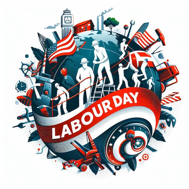 Photo labour day poster flyer banner free photos and labour day background